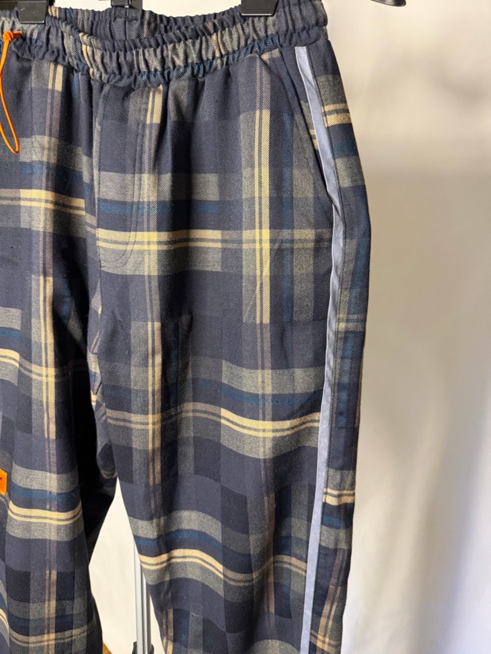 Heron Preston FW19 Plaid Stripe Track Pants Rare Text Made in Italy Size med - Picture 4 of 15